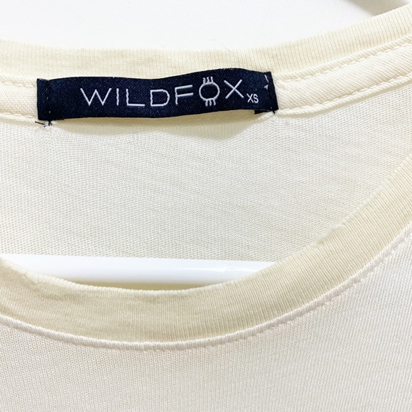 Wildfox Baby Cheetah and Claw Sparkle Tee Sheer Off White XS - Picture 4 of 13